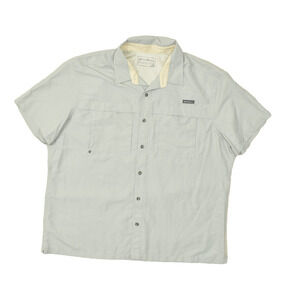 Eddie Bauer Men's Regular Size 2XL Button Up Fishing Shirt Vented Grey